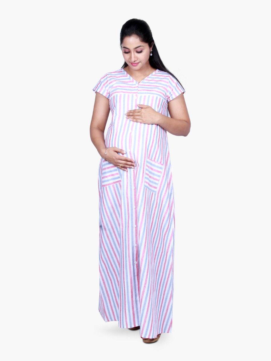 Nursing Nightie with FREE MASK (ELIRA RED)