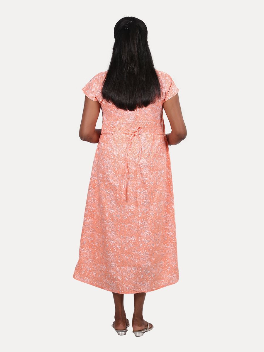 Nursing Nightie Short with FREE MASK( Mia Peach)