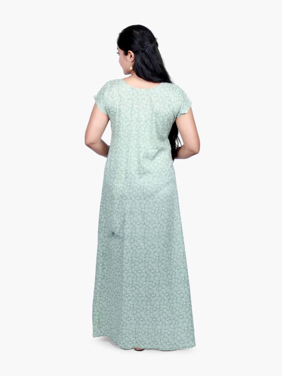 Maternity Nightie with FREE MASK ALAMEA PALE GREEN