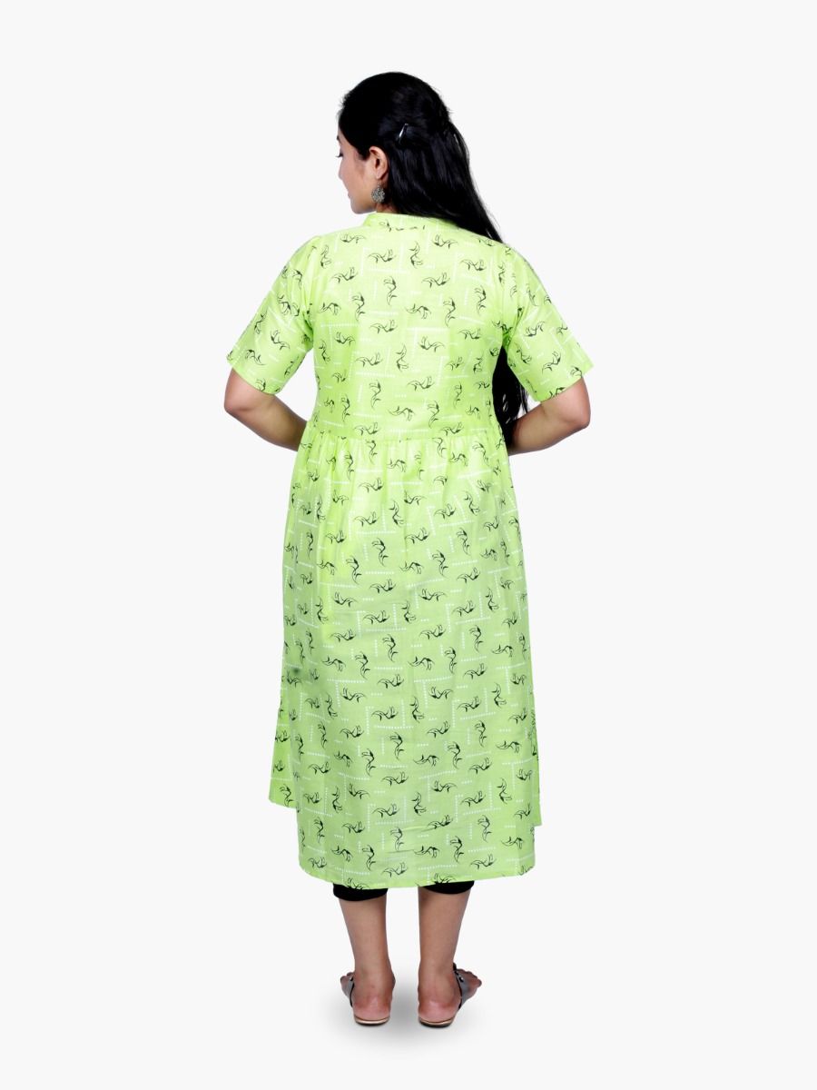 Maternity Midi Dress with FREE MASK (NAIROBI LIGHT GREEN)