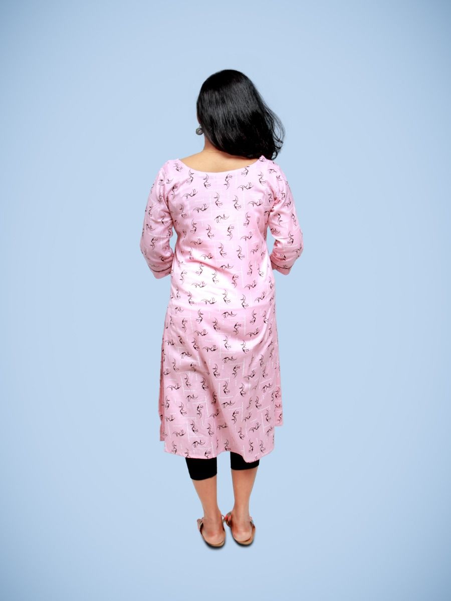 Nursing Kurta with FREE MASK -Sikha Pink