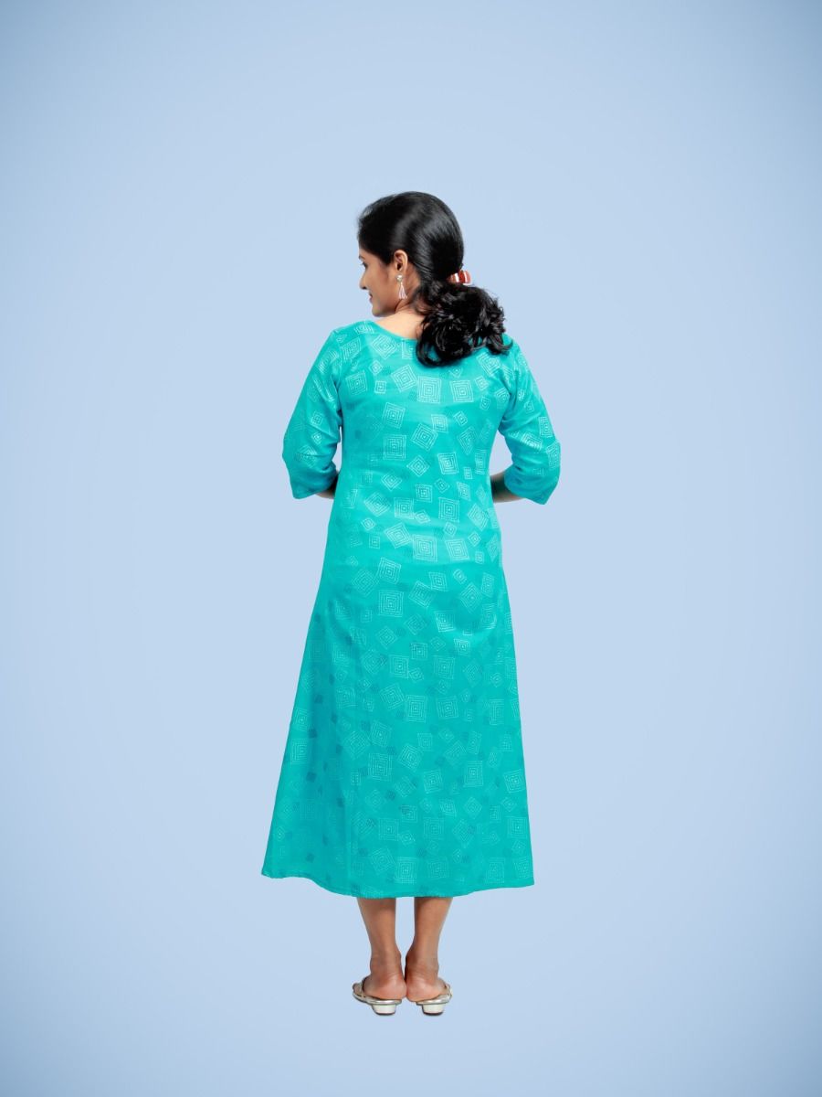 Maternity Midi Dress-Rithu Blue