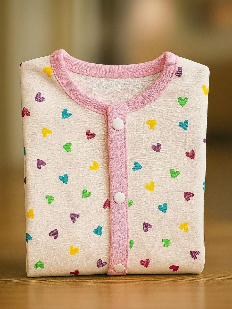 Baby Jumpsuit Girl- Multi heart