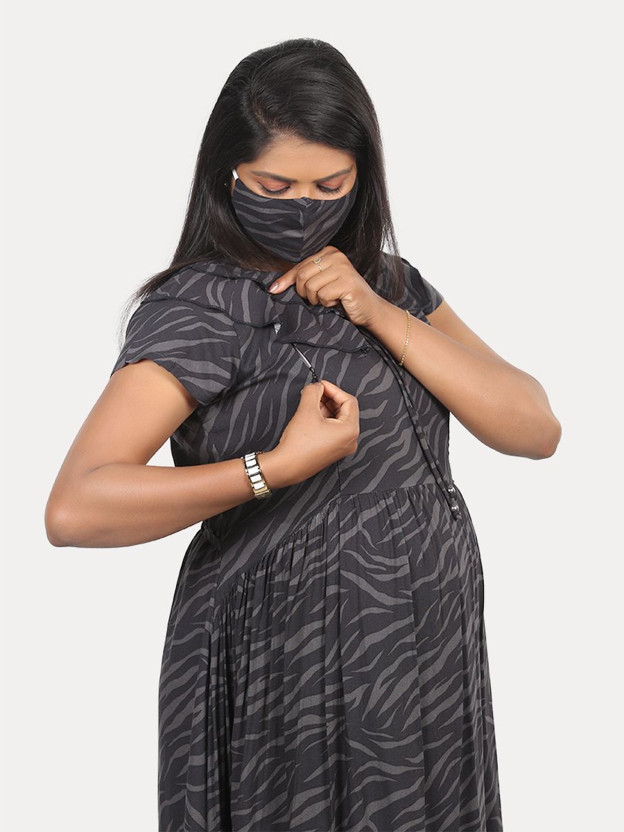 Maternity Top with Free Mask (Reese Grey)