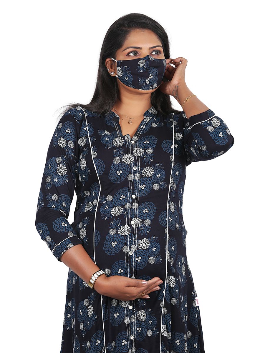 Nursing Top with FREE MASK (Kani Black)