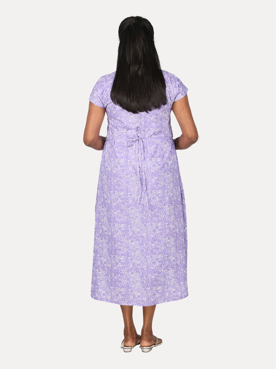 Maternity Nightie Short with Free Mask (Mia Purple)