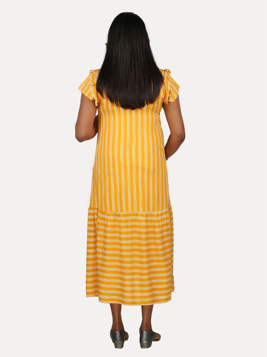 Maternity Nightie Short with Free Mask (Dola Yellow)