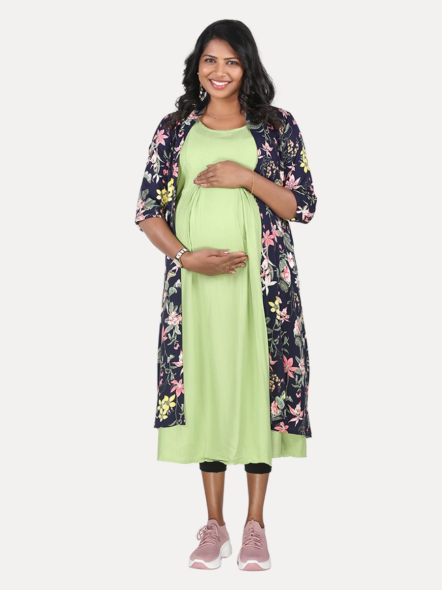 Maternity Midi Dress with Free Mask (Rachi Green)