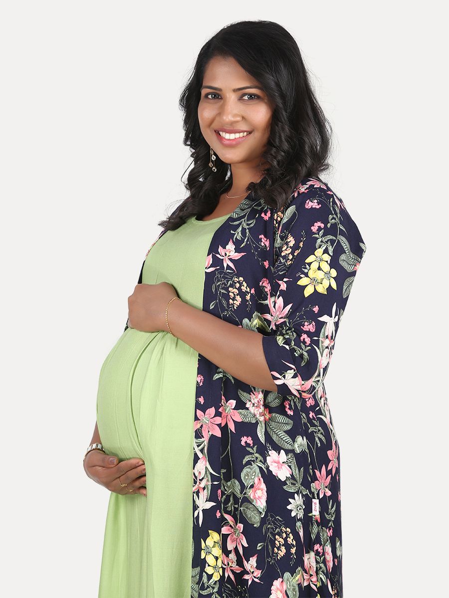 Maternity Midi Dress with Free Mask (Rachi Green)