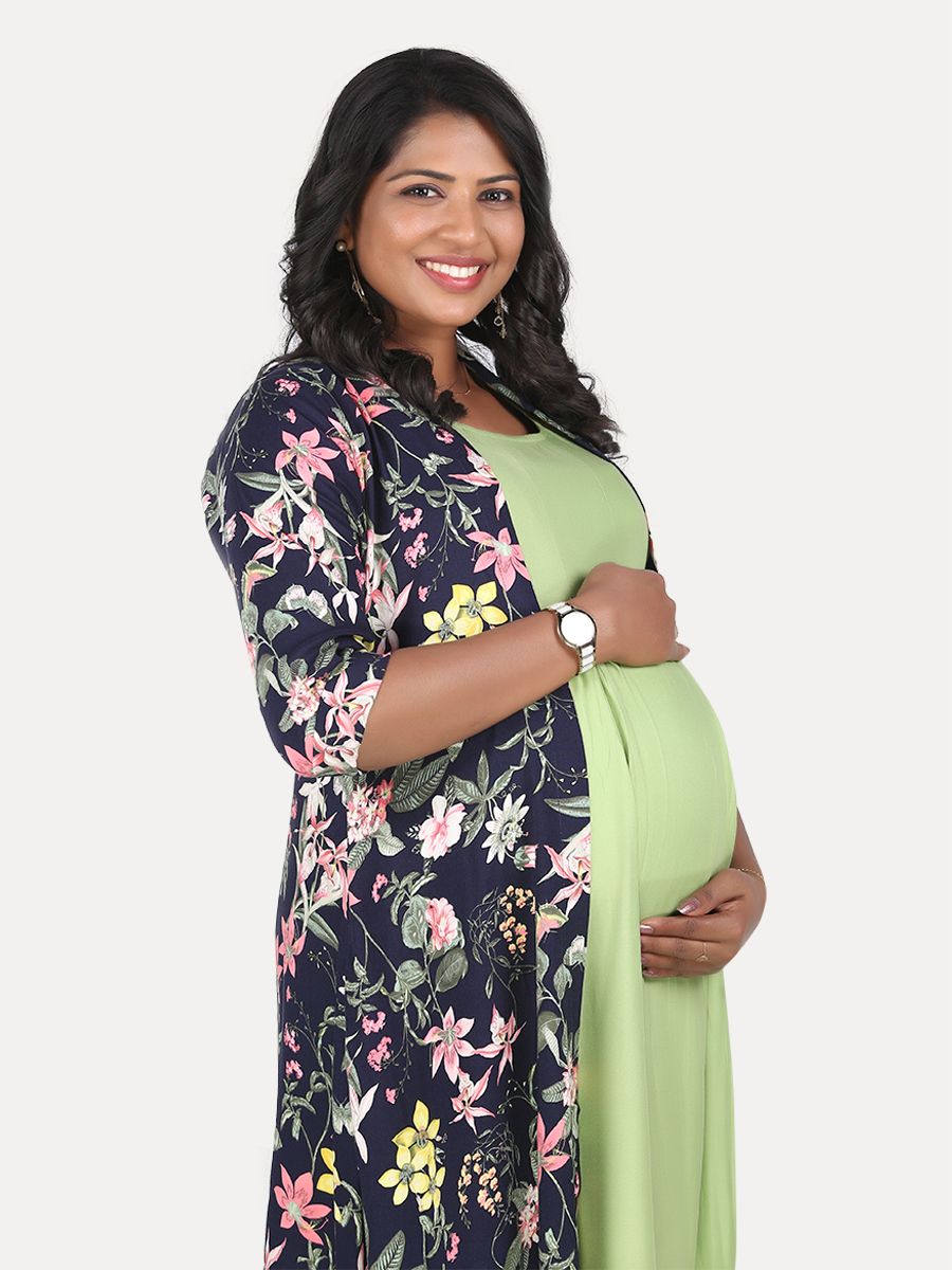 Maternity Midi Dress with Free Mask (Rachi Green)