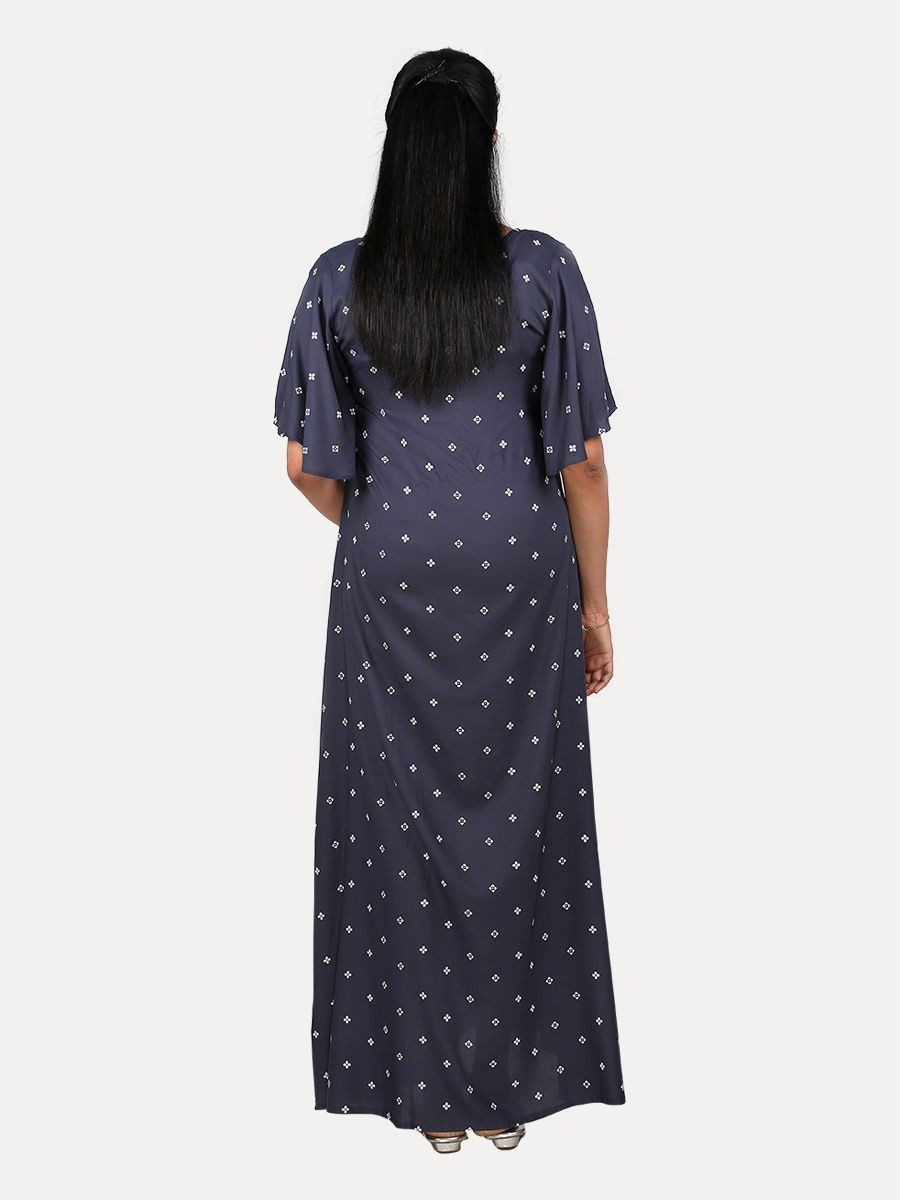 Maternity Nightie with FREE MASK(Tihu Navy Blue)