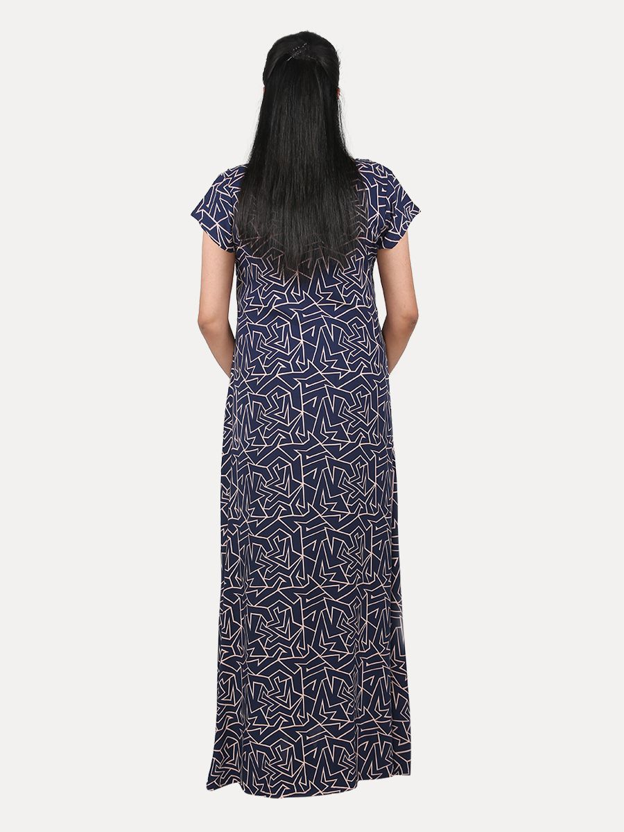 Maternity Nightie With Free Mask (Zamora Blue)