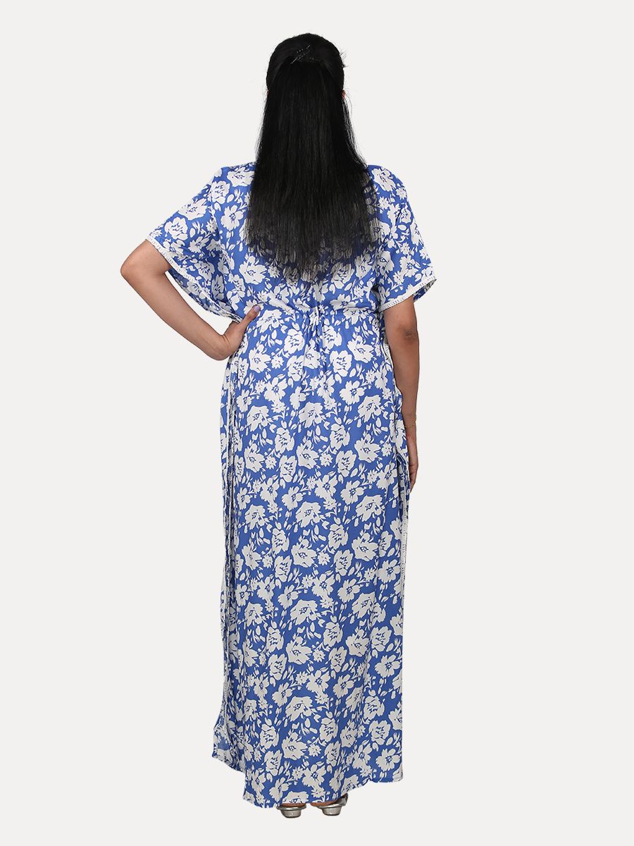 Maternity Nightie With Free Mask (Dana Blue)