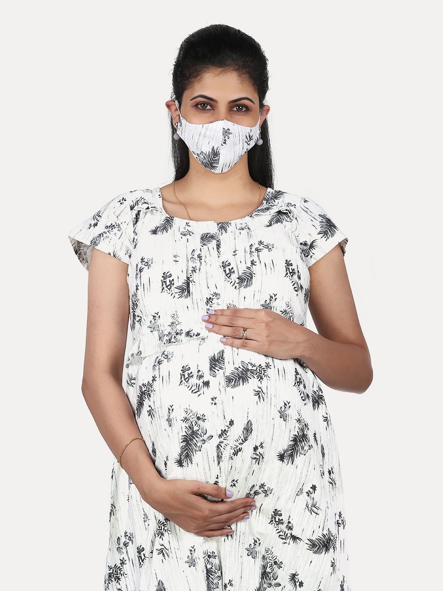 Maternity Nightie With Free Mask (Lara Ash)