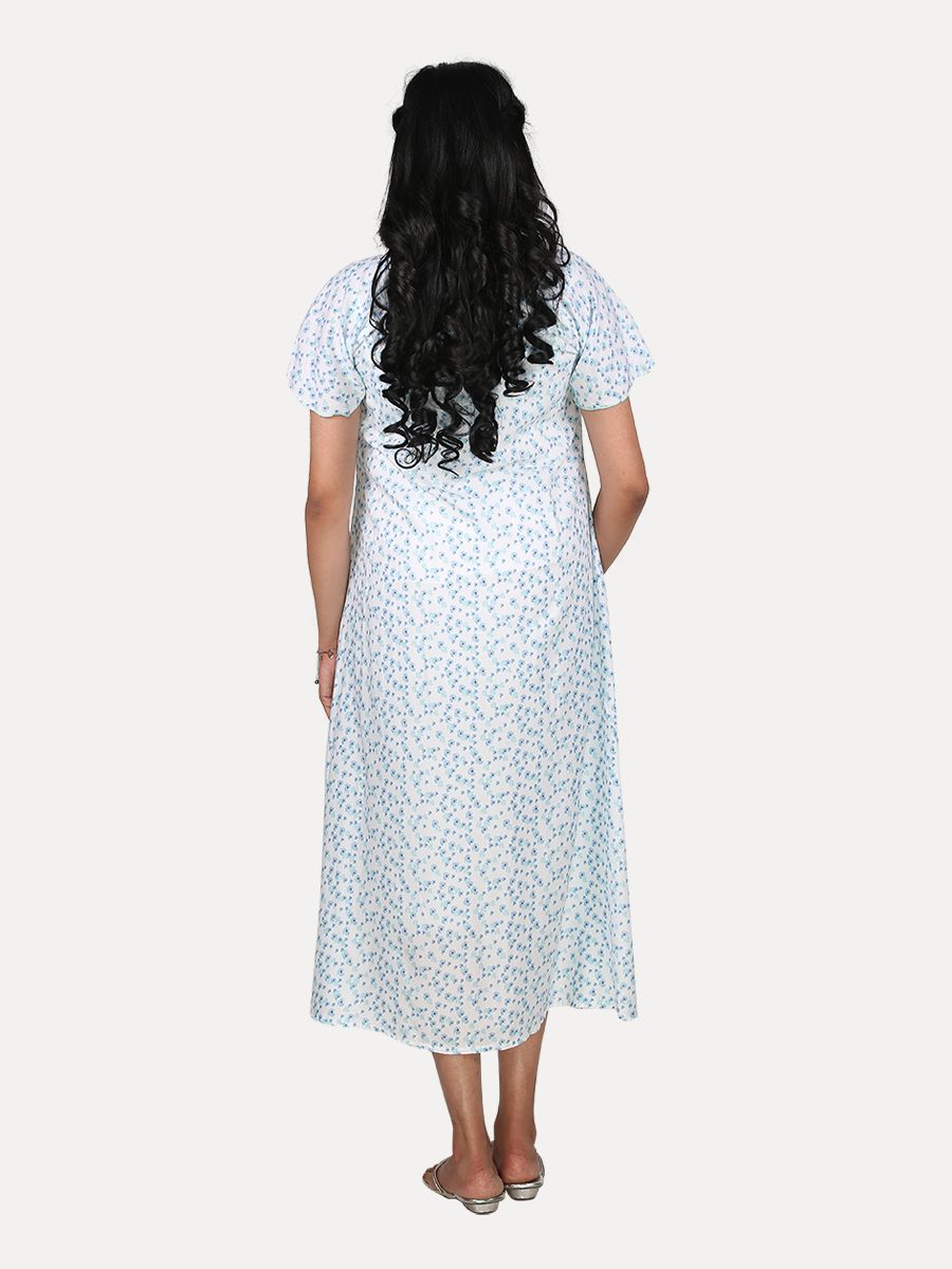 Maternity Nightie Short with Free Mask (Fay White)