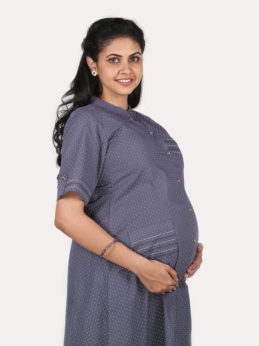 Maternity Kurta with FREE MASK(Ethel Ash)