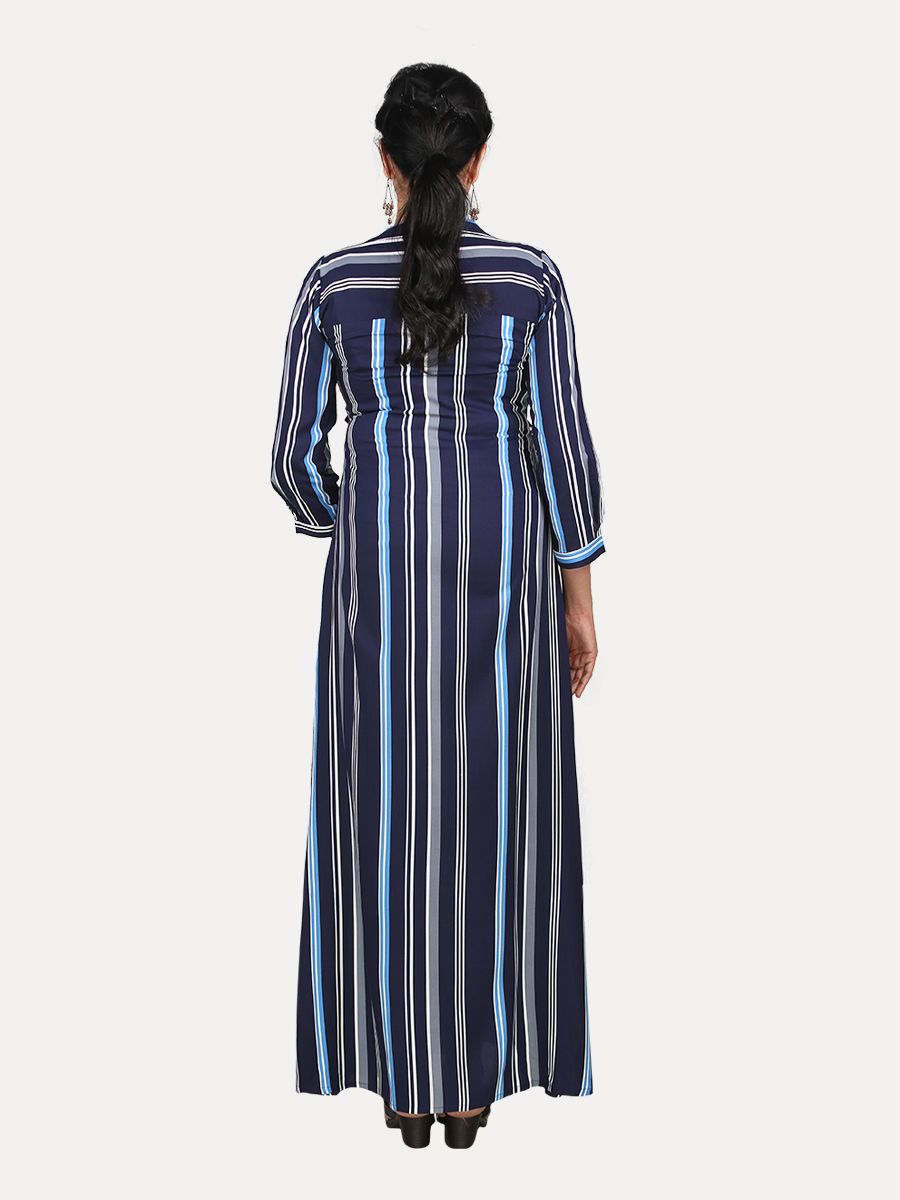 Maternity Maxi Dress with Free Mask (Jayde Blue)