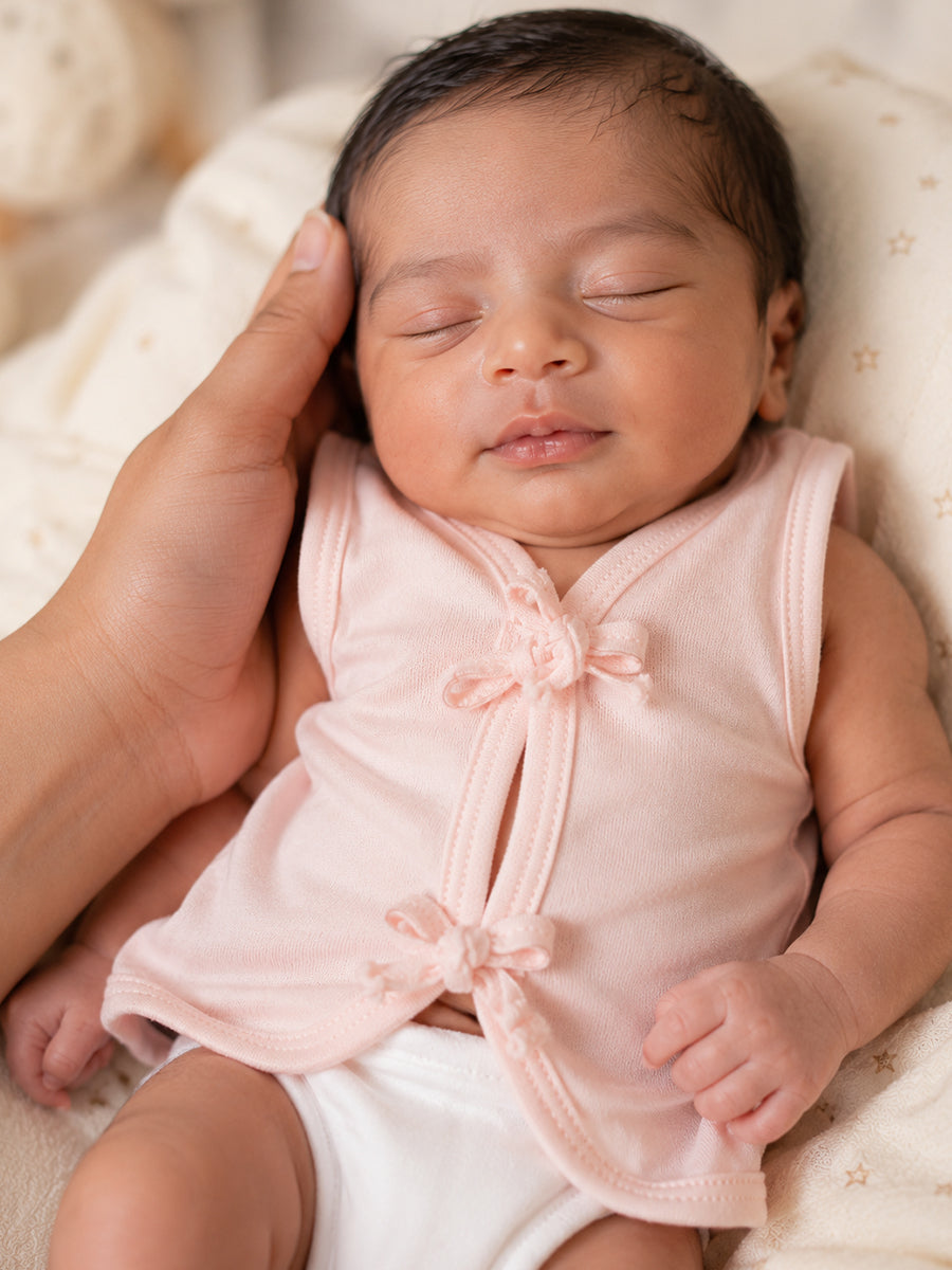 Ziva Knitted Cotton Colour Jabla – Multicolour Newborn Baby Wear | 6 Pieces