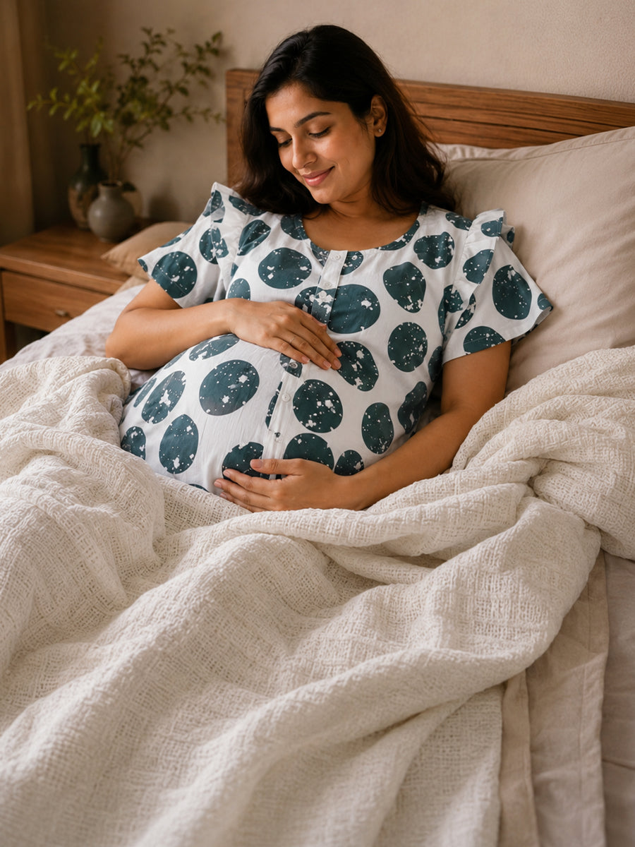 Ziva Premium Organic Cotton Waffle Blanket | Off White | Multipurpose Pregnancy to Family Blanket | Soft & Breathable| Size- King, Queen, Twin