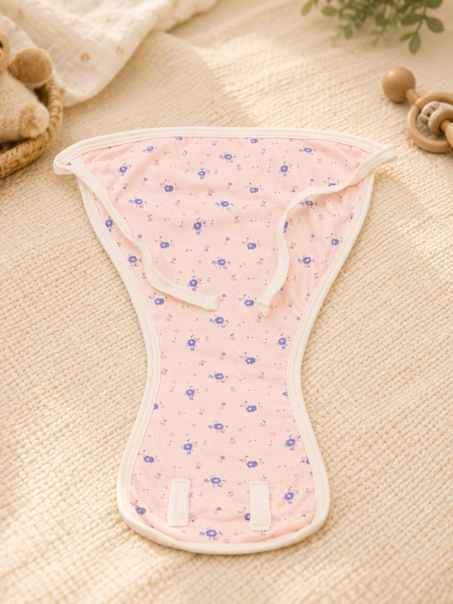 Ziva 3 Piece Nappy – Baby Girl | Premium Adjustable Tie Nappy | Knitted Cotton | Lightly Padded Attached Insert | Assorted Pink & Off-White Prints (Print Details: Check Product Description)
