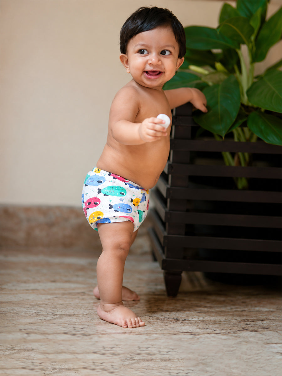 Ziva Cotton Padded Training Shorts – Reusable potty Training Underwear for Babies & Toddlers-3 piece pack