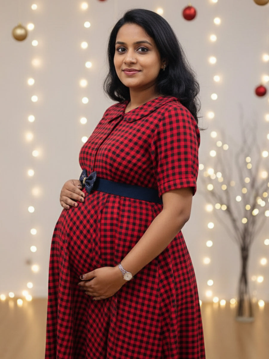 Maternity Short Dress Stella Red