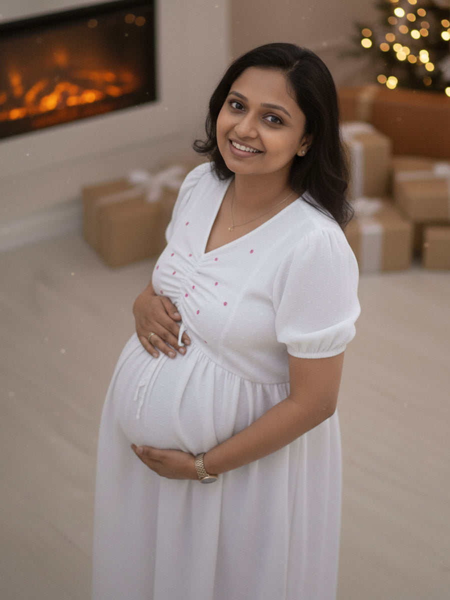 Maternity Short Dress Grace - White
