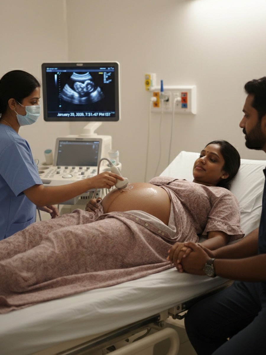 Full-Open Cotton Nursing Nighty – Full Length Mauve Leaf Print | Ziva