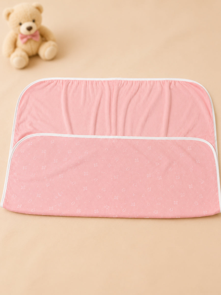 Ziva Baby Blanket – Soft Blush Pink | Tiny Butterfly Bud Print | 100% Knitted Cotton
