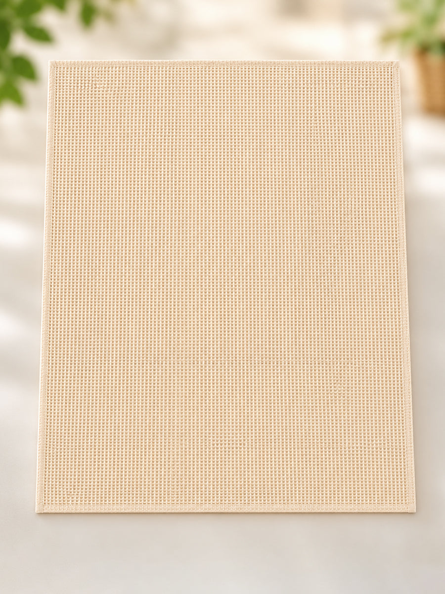 Ziva Baby Bath Towel – Cream Beige | Cotton | Square Grid Cotton Weave