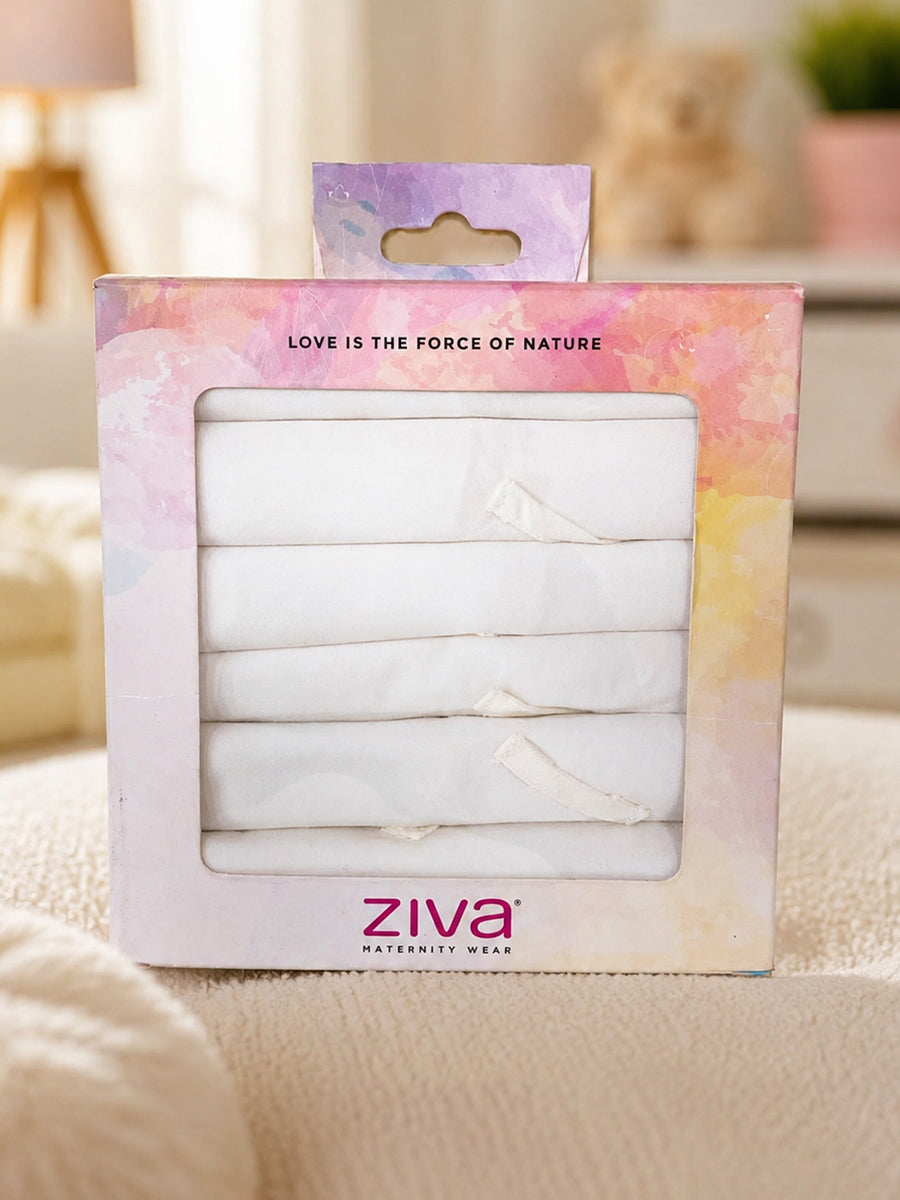 Ziva 6 Pieces Cotton Square Nappies – Soft Double Layer Reusable Newborn  cloth Nappies