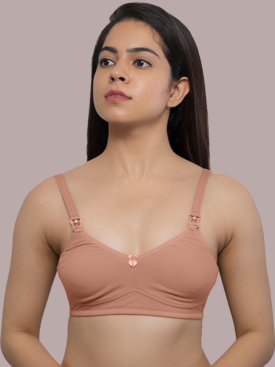Ziva Double Layer Moulded Knit Feeding Bra – Burlwood