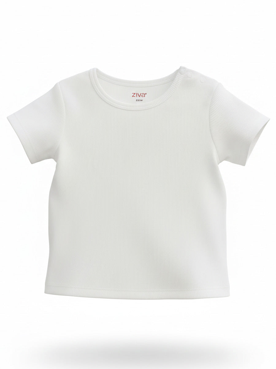 Red & White Striped Romper with White Undershirt – Soft & Comfy Baby Boy Outfit