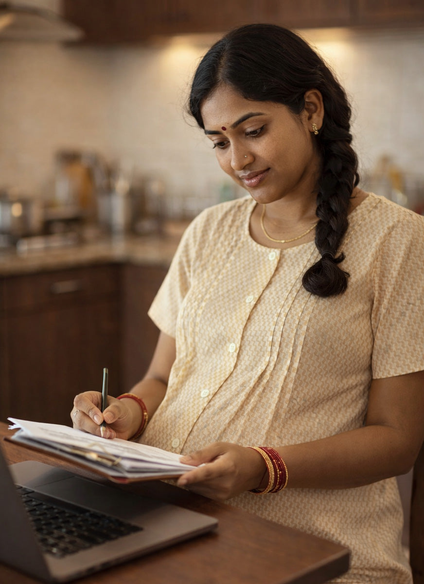 Cream Geometric Print Cotton Full Open Maternity & Feeding Short Nighty