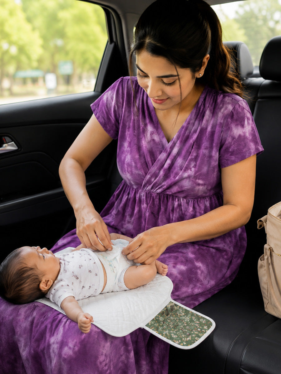 Ziva Baby Nappy & Diaper Changing Sheet – Foldable Travel Changing Mat with Storage Pocket | Little Gamer Print