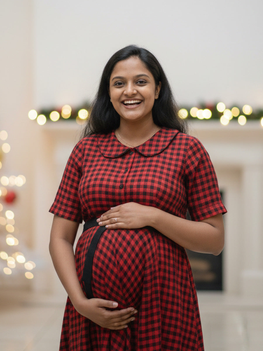 Maternity Short Dress Stella Red