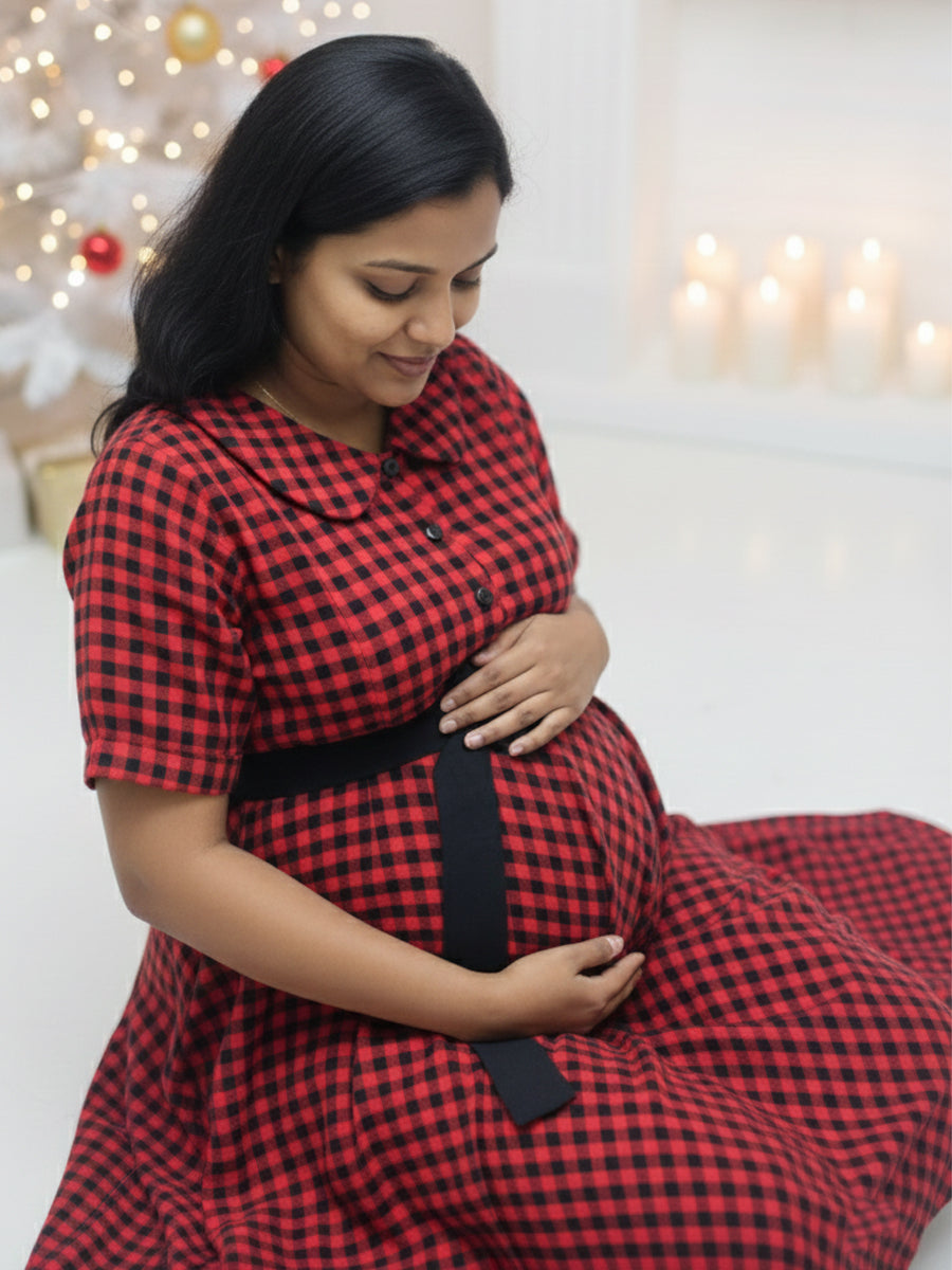 Maternity Short Dress Stella Red