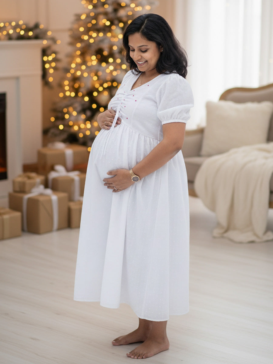 Maternity Short Dress Grace - White