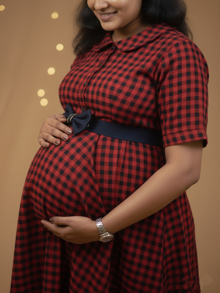 Maternity Short Dress Stella Red