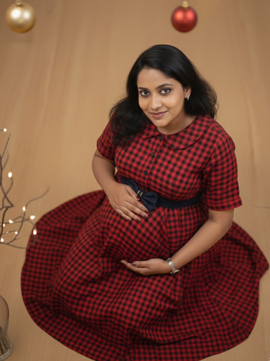 Maternity Short Dress Stella Red