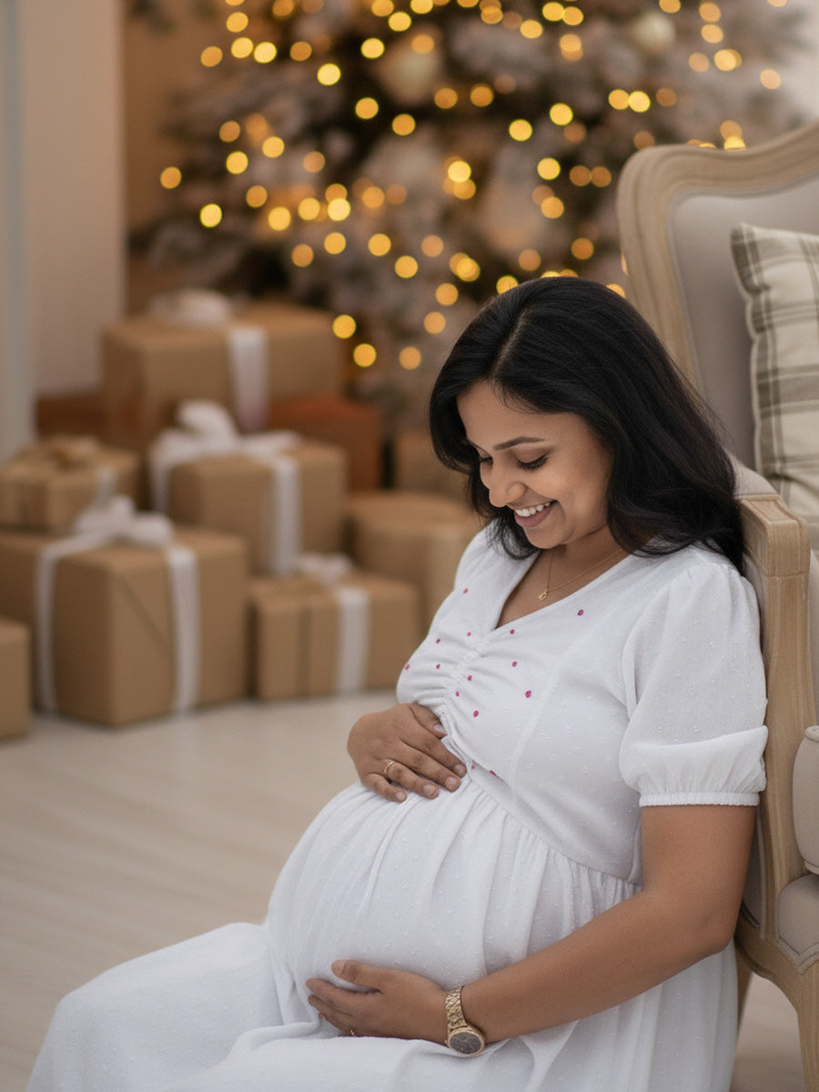 Maternity Short Dress Grace - White