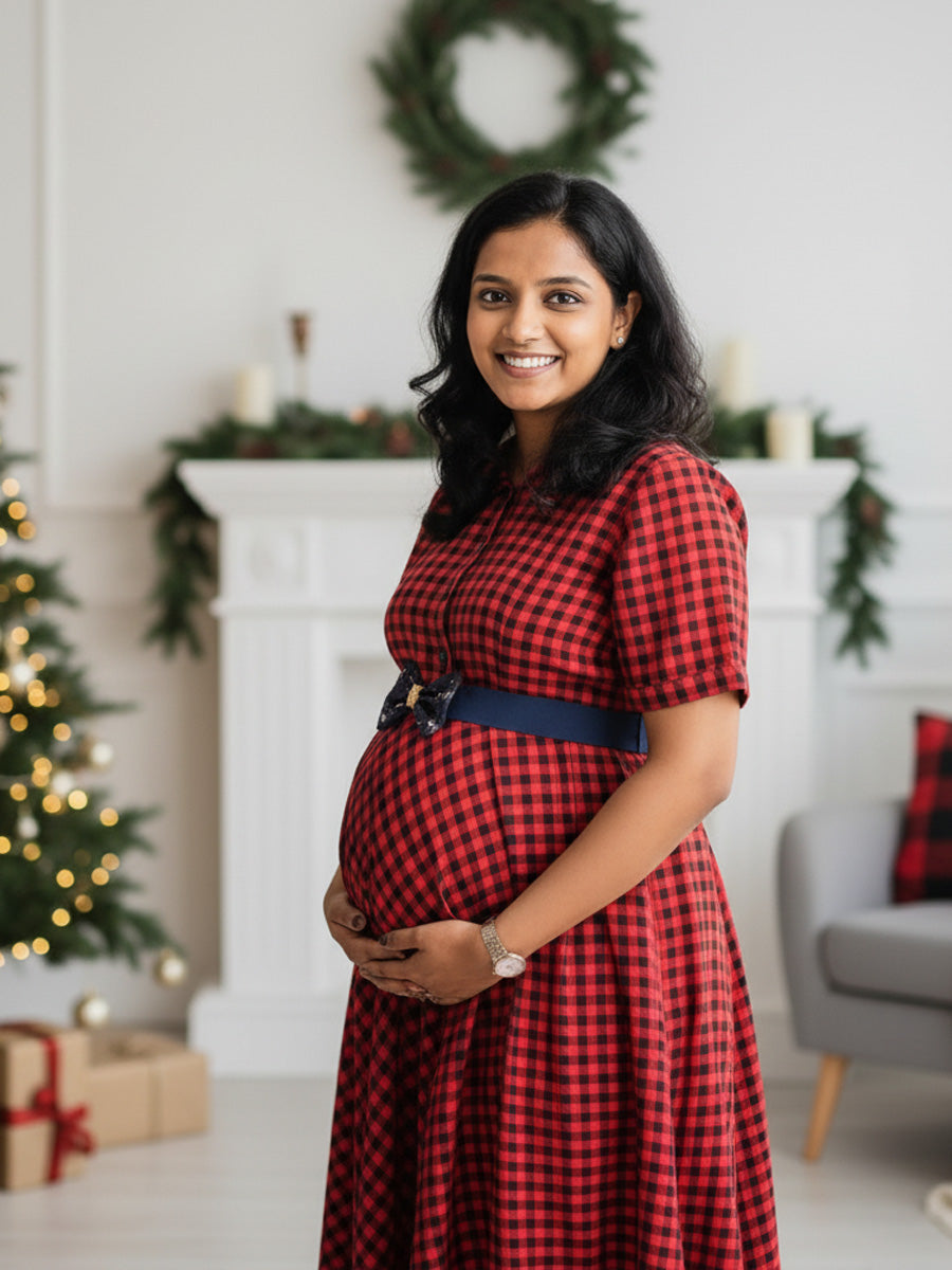 Maternity Short Dress Stella Red