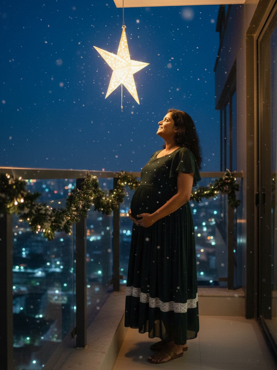 Maternity Party Wear Dress Green