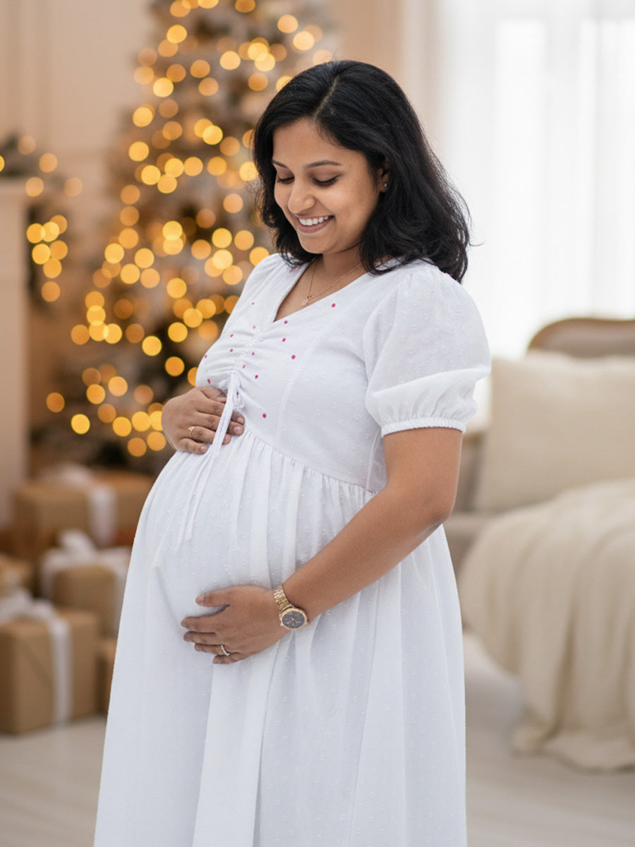 Maternity Short Dress Grace - White