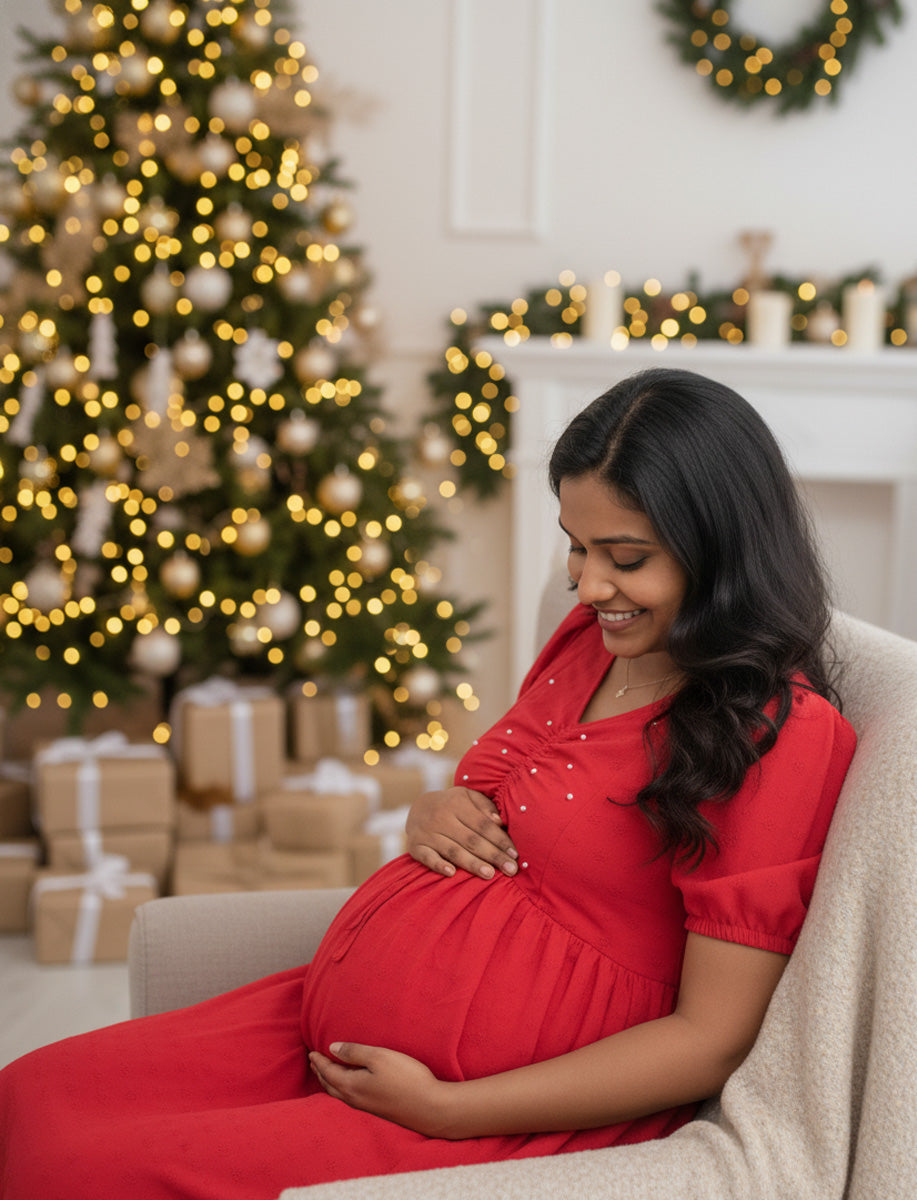 Maternity Short Dress Grace - Red