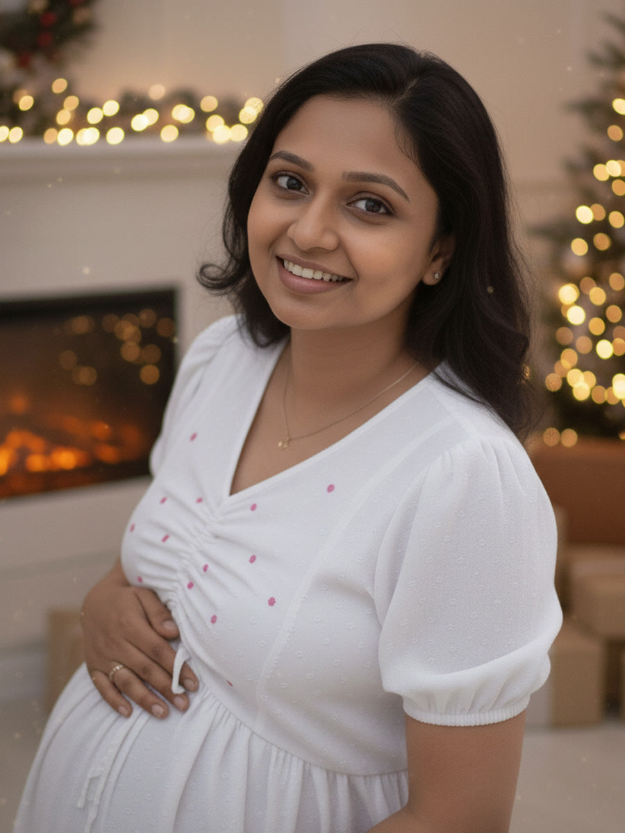 Maternity Short Dress Grace - White