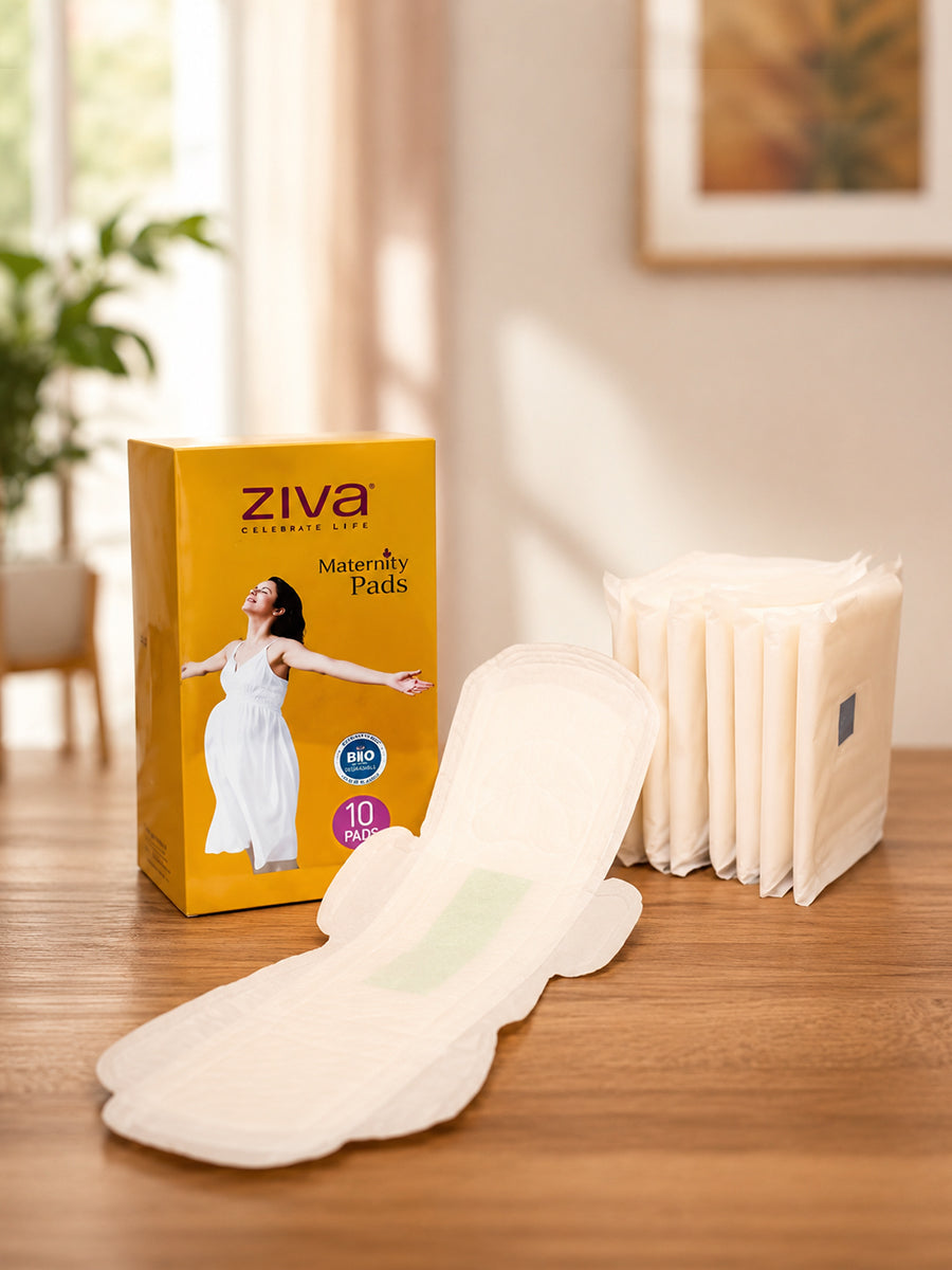 Ziva Postpartum Maternity Pads – Ultra Absorbent, Breathable & Leak Protection | 10 Pieces