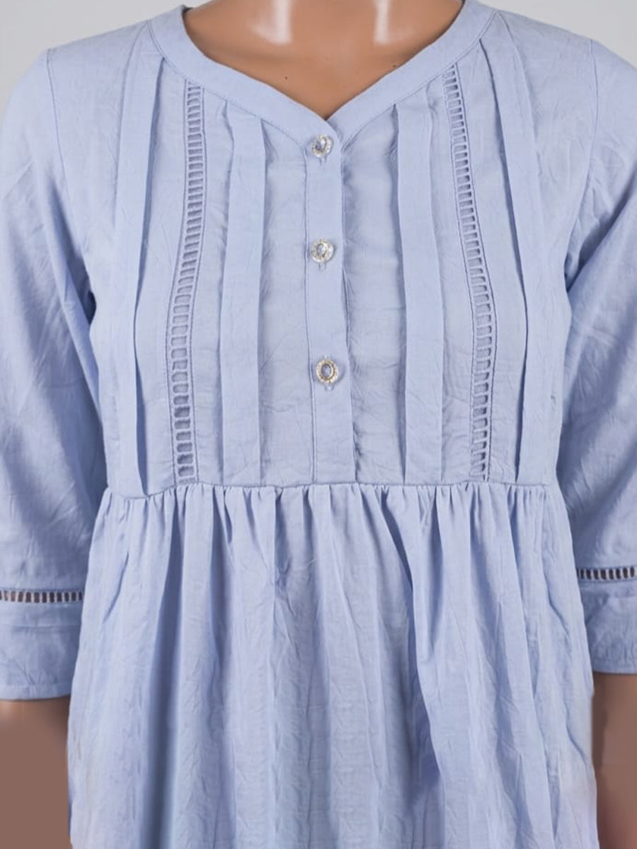 Ziva Maternity & Feeding Crinkle Textured Dress with Invisible Feeding Zip & Pocket – Lavender