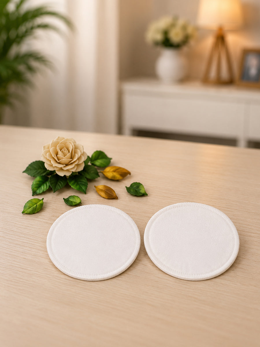 Ziva Reusable Nursing Pads – Ultra Soft, Super Absorbent & Breathable Breast Pads | 1 Pair (2 Pieces)