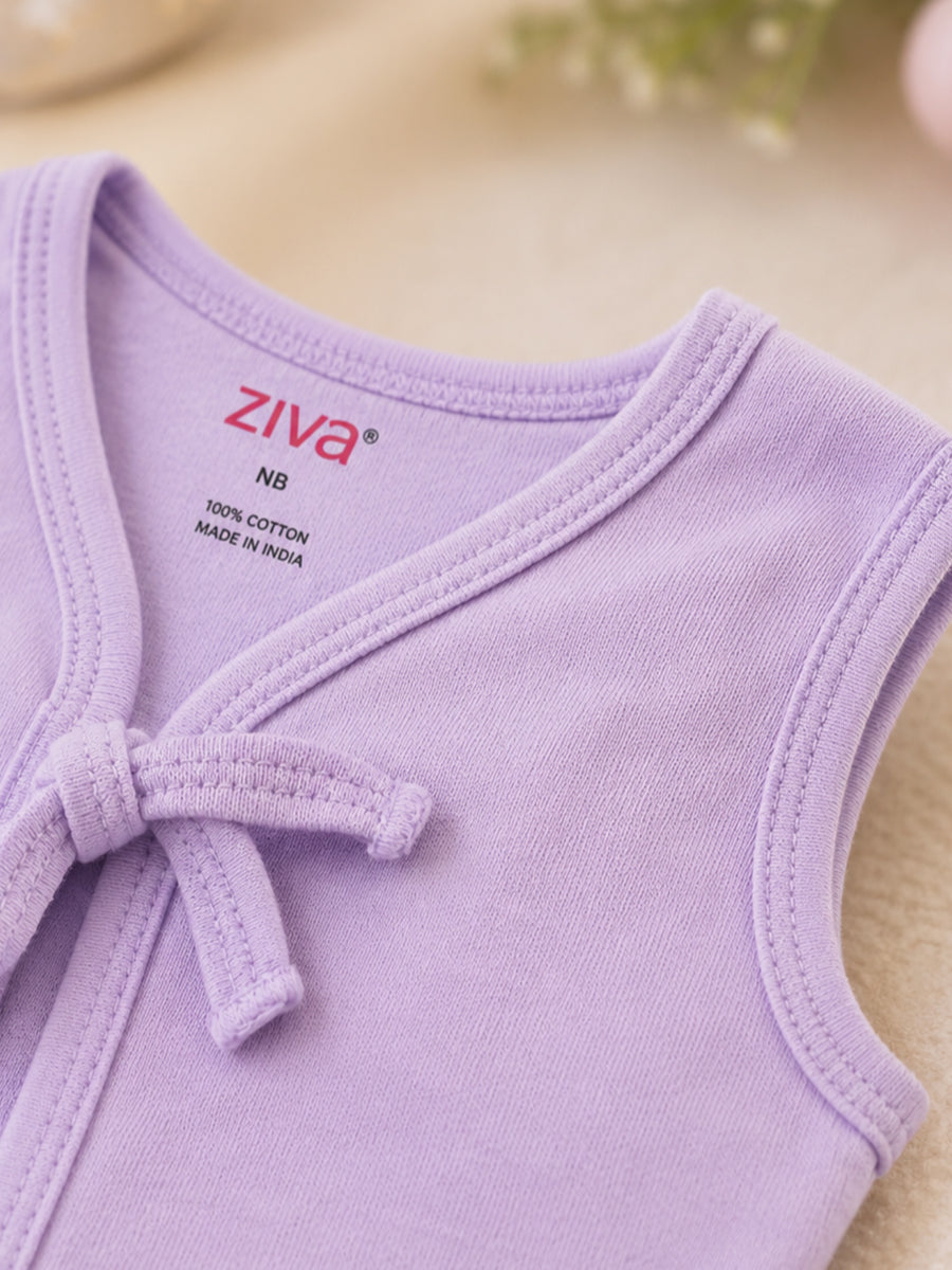 Ziva Knitted Cotton Colour Jabla – Multicolour Newborn Baby Wear | 6 Pieces